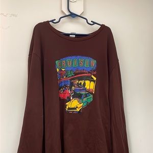 Brown Graphic Sweater Youth